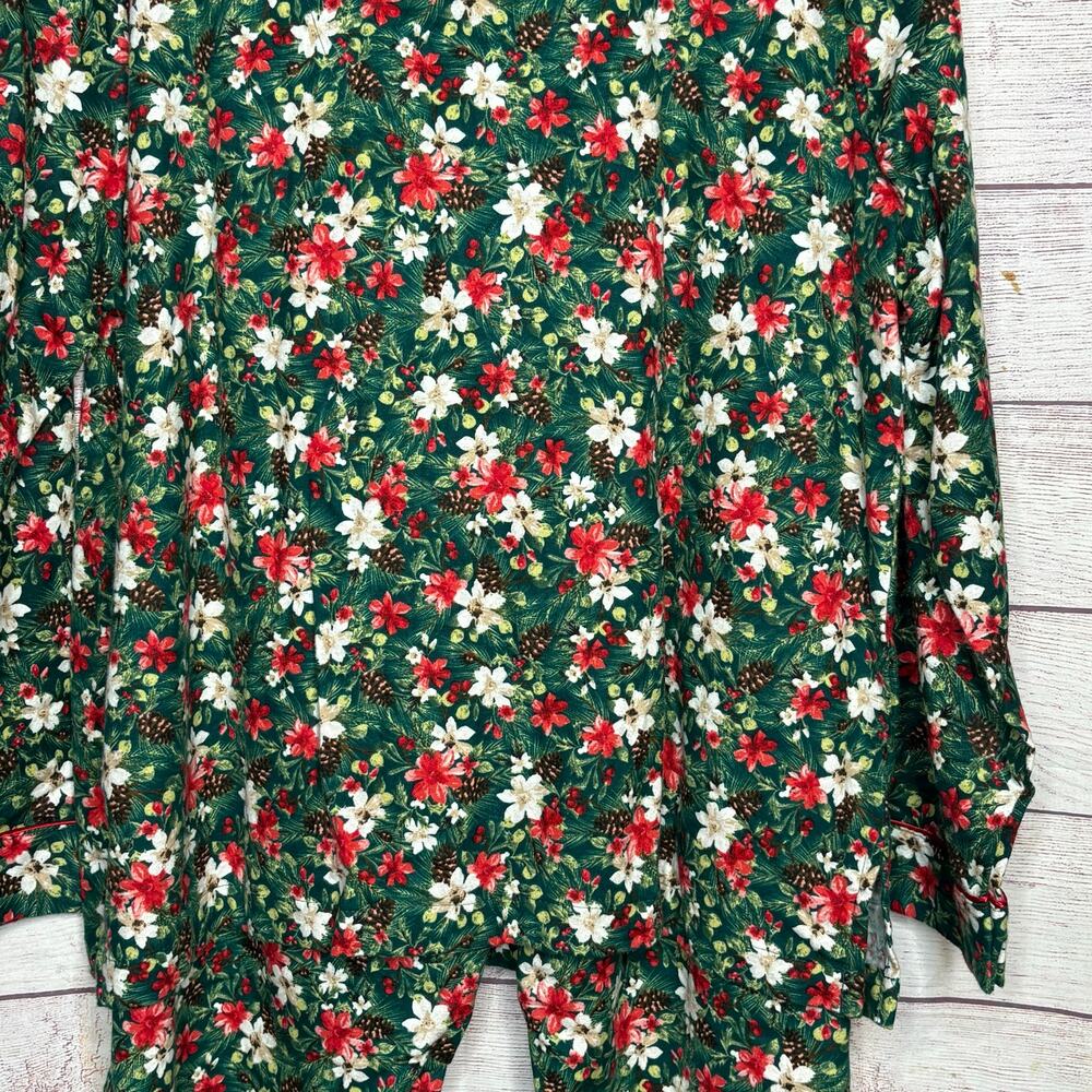 Charter Club Printed Cotton Flannel Holiday Christmas Pajama Set New Size Large - Picture 9 of 15